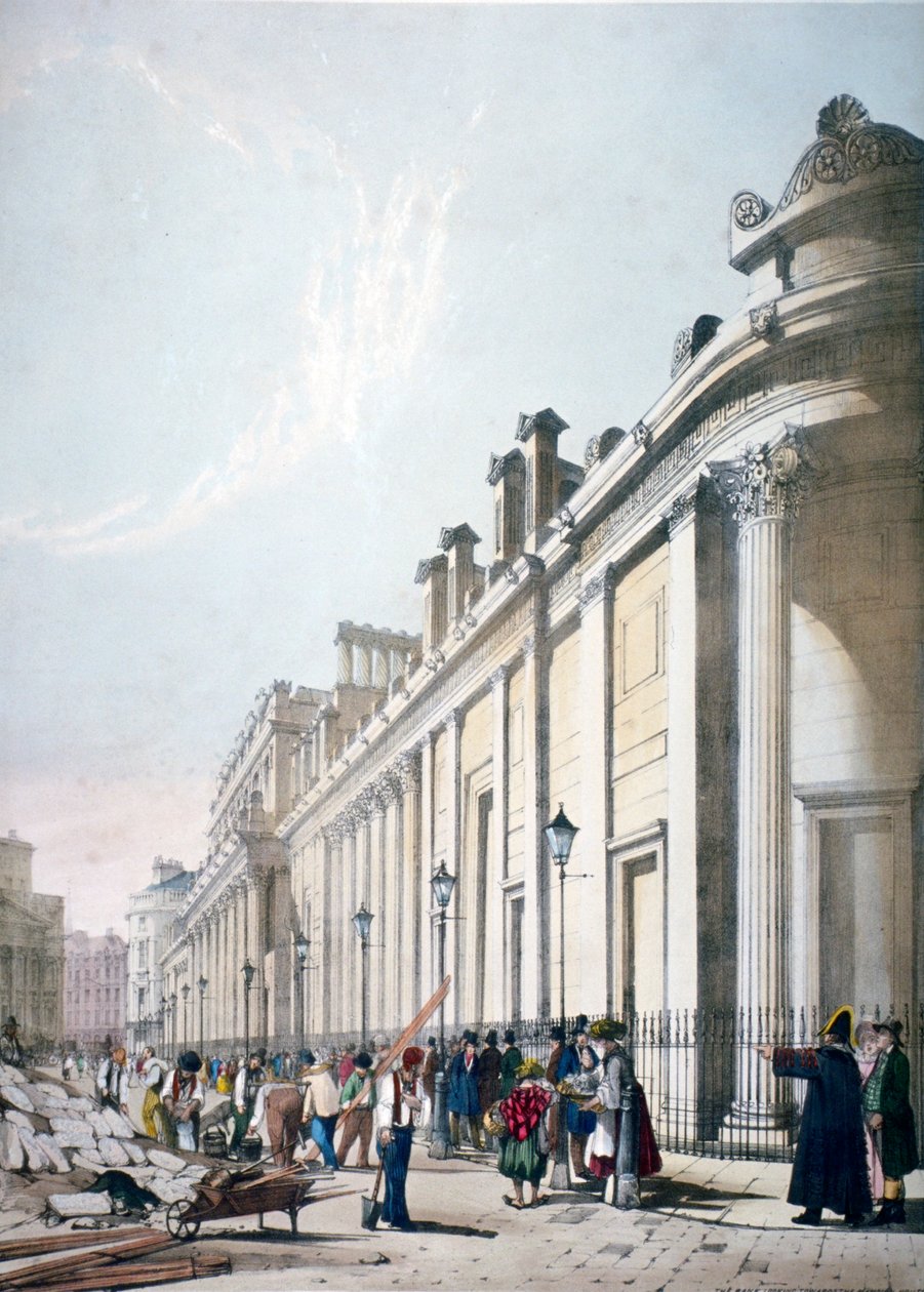 View of the Bank of England City of London by Thomas Shotter Boys
