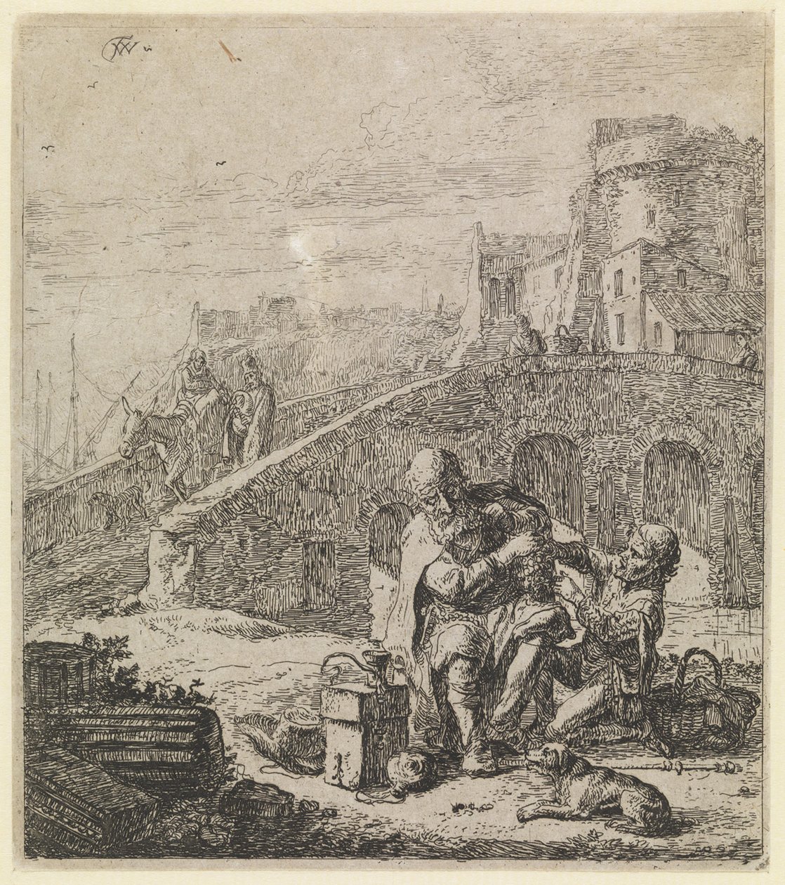 Beggar Eating Grapes by Thomas Wyck