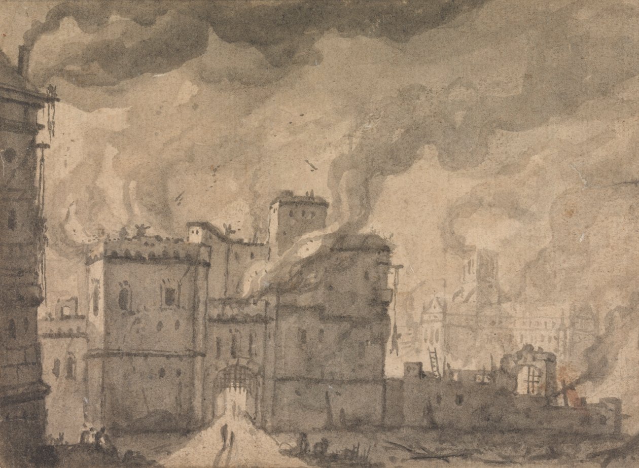 Newgate Prison, the Fire of London by Thomas Wyck