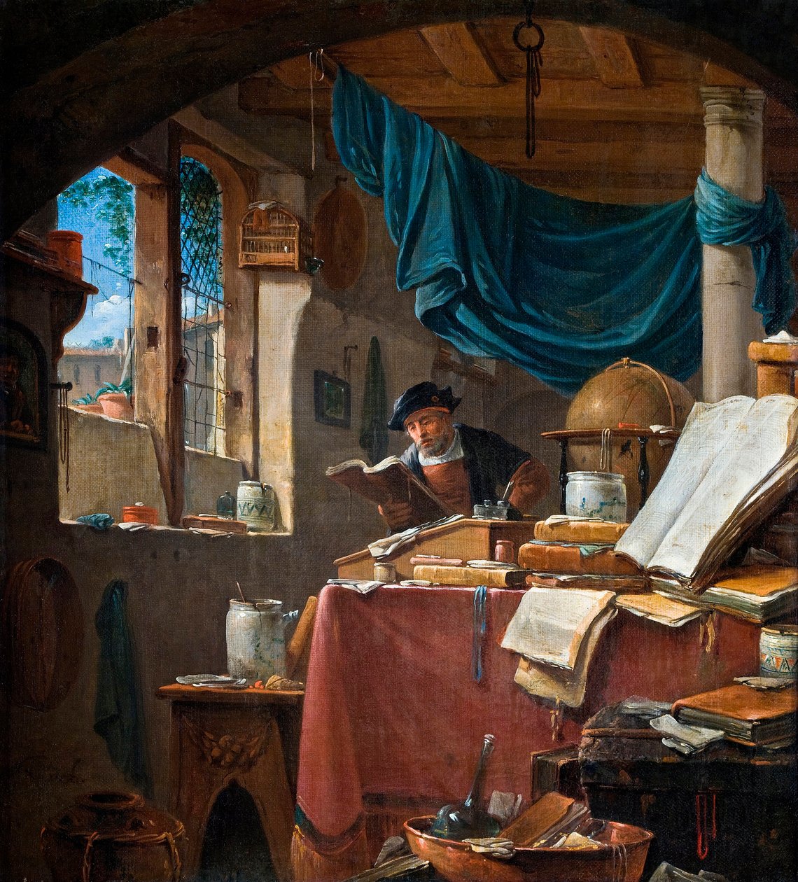A scholar in his Study by Thomas Wyck