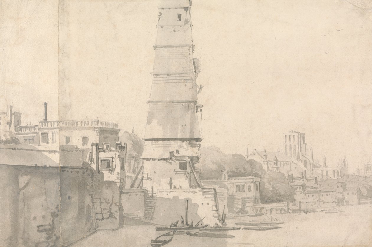 View of the Waterhouse and Old St. Paul