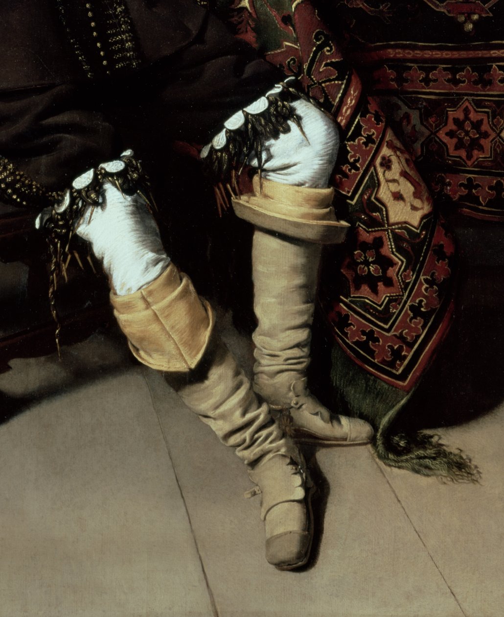 Constantijn Huygens and His Clerk (detail) by Thomas de Keyser