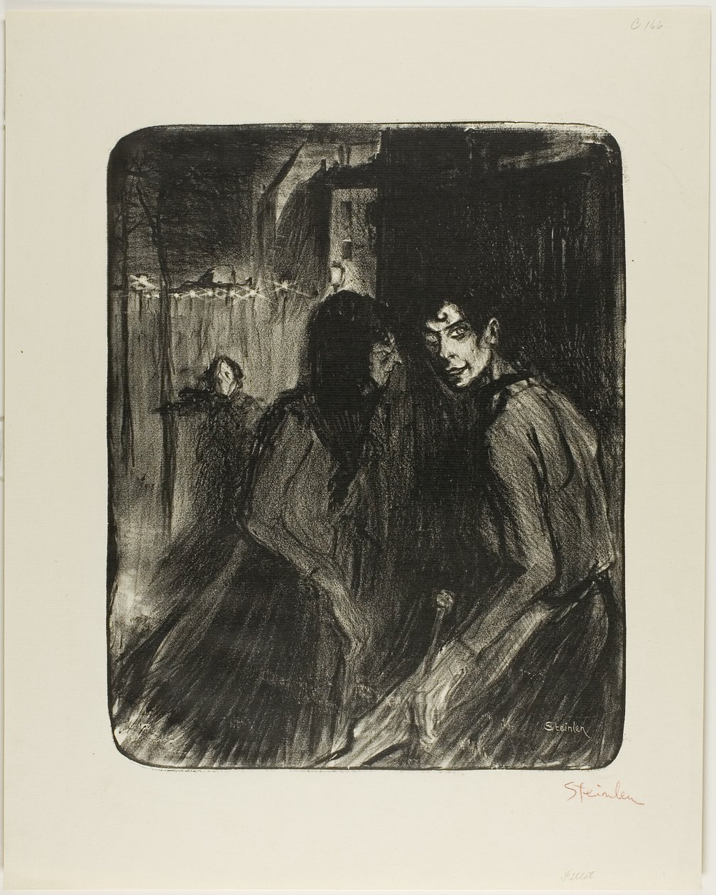 Arguing Prostitutes by Théophile Alexandre Pierre Steinlen