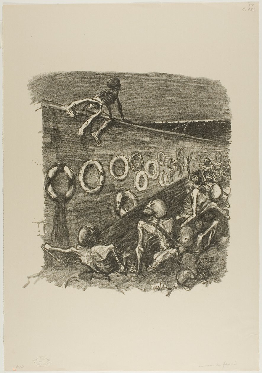 At the Wall of the Federationists by Théophile Alexandre Pierre Steinlen