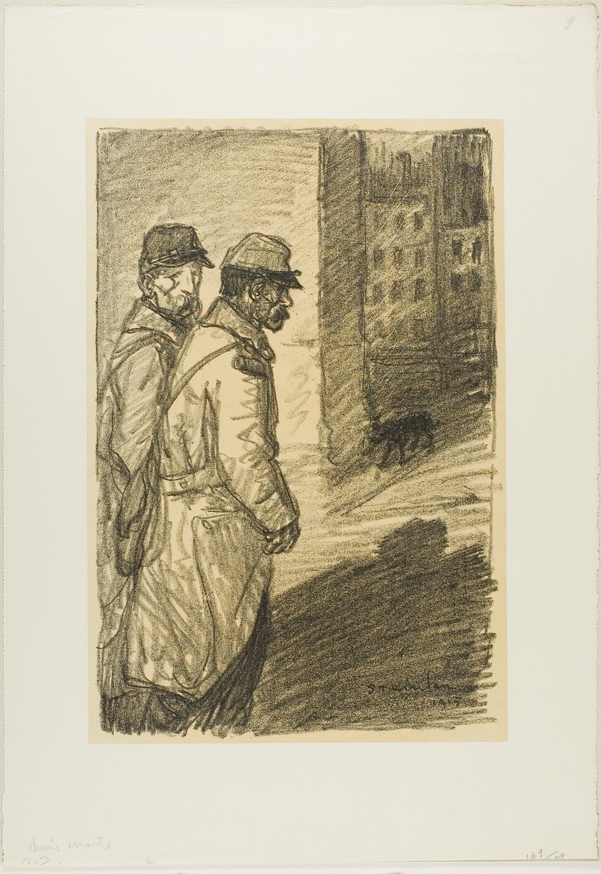 Errant Dogs by Théophile Alexandre Pierre Steinlen