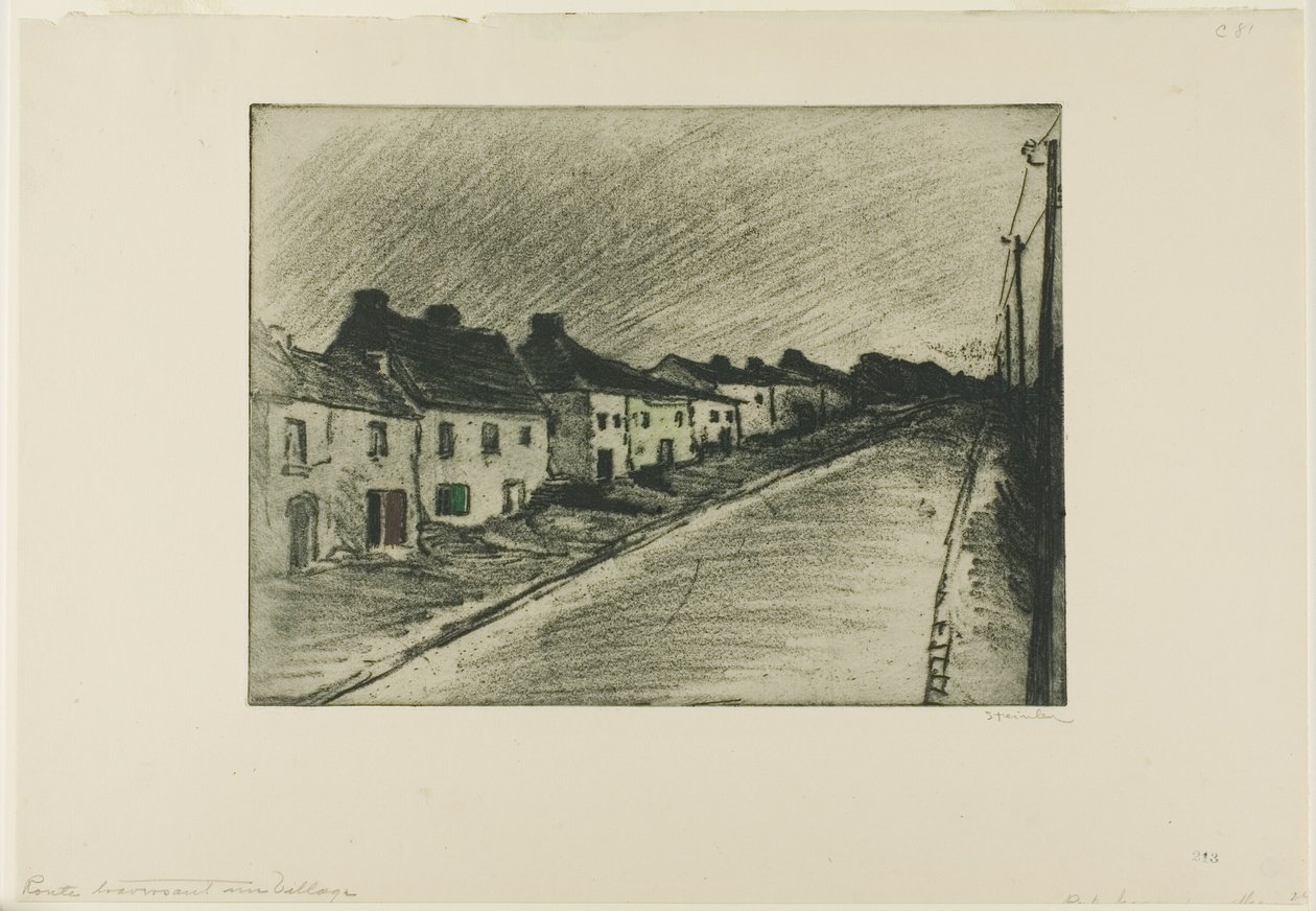 Road Through a Village by Théophile Alexandre Pierre Steinlen