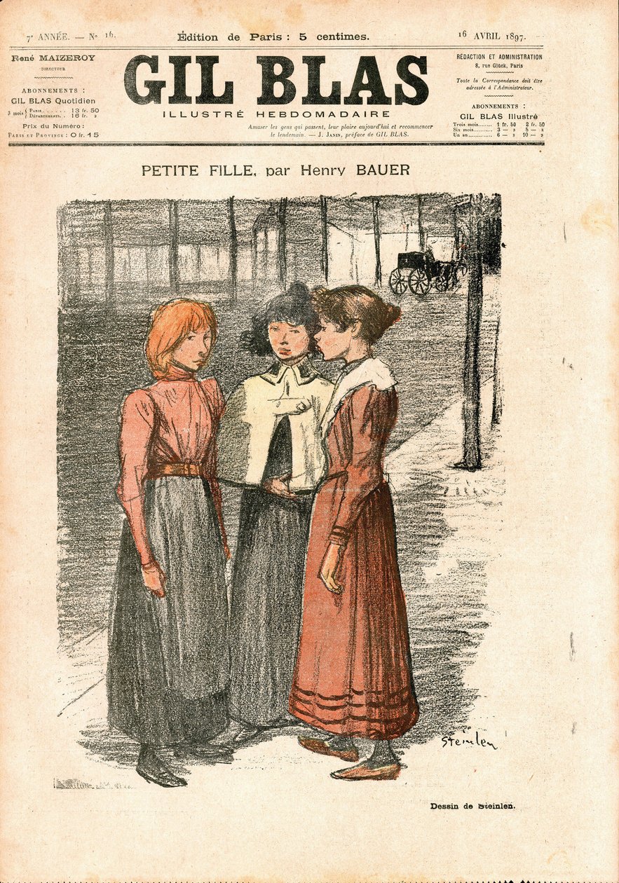 Cover of Gil Blas by Théophile Alexandre Steinlen
