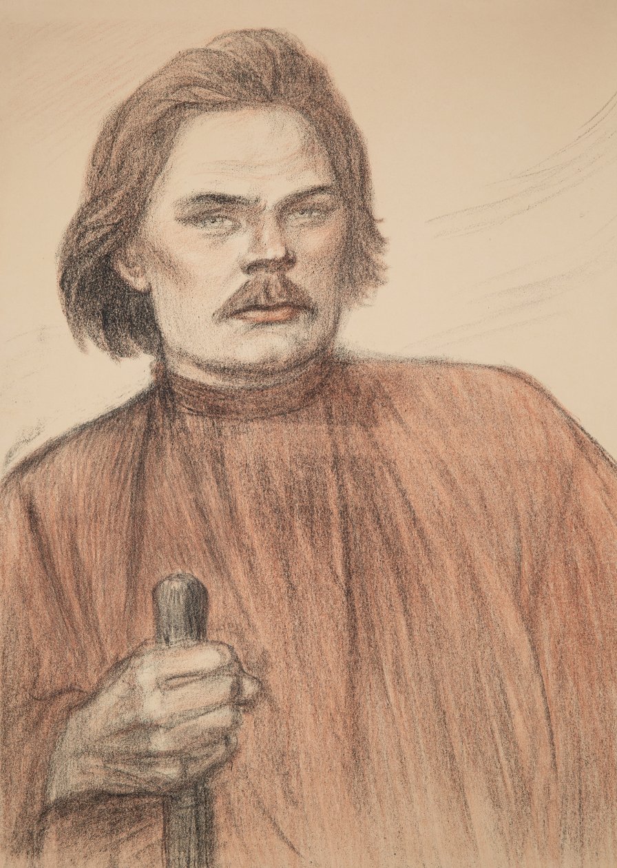 Portrait of the Author Maxim Gorky by Théophile Alexandre Steinlen