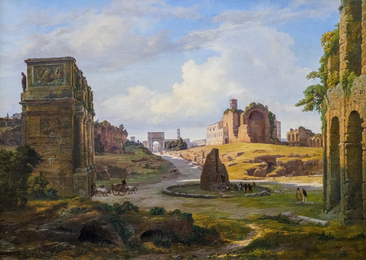View from Colosseum towards Forum Romanum by Thorald Laessoe
