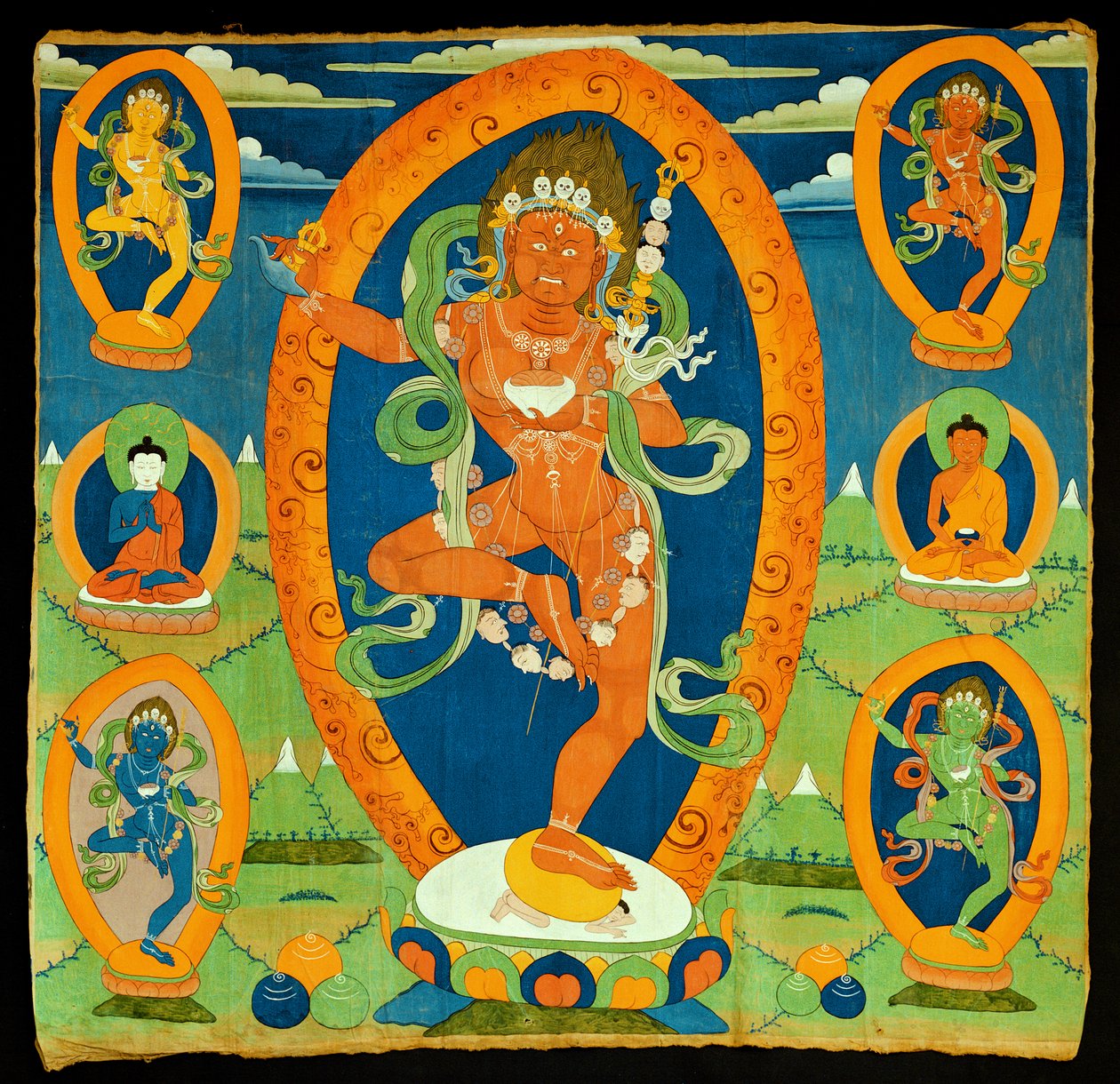 Thangka Painting Depicting The Dakini Vajravarahi, Tibetan by Tibetan School