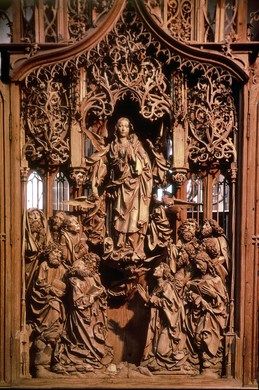 Assumption of the Virgin, central panel of the Marienaltar, 1505-10 by Tilman Riemenschneider