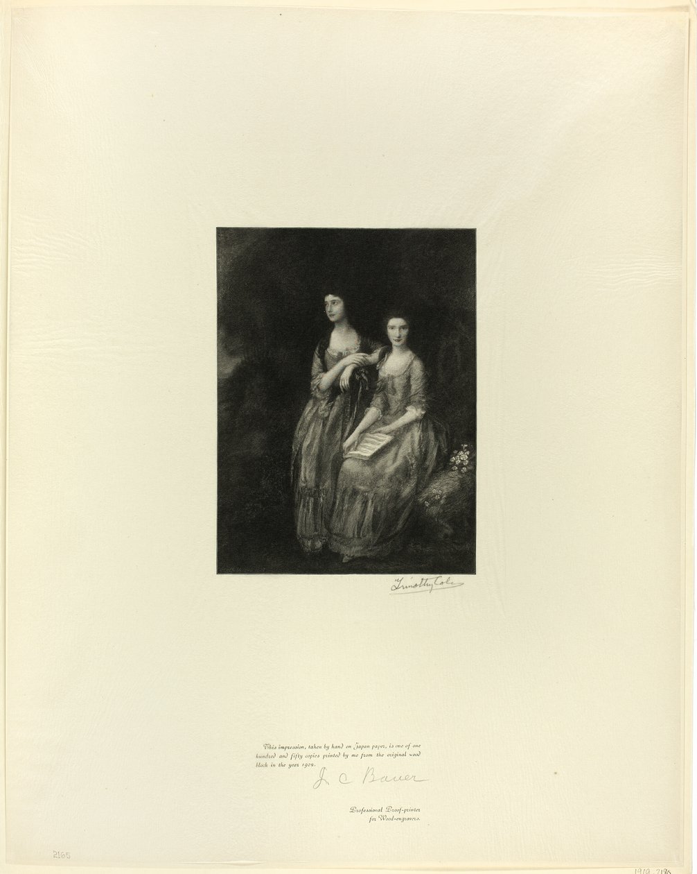 The Sisters: Mrs. Sheridan and Mrs. Tickell, from Old English Masters by Timothy Cole
