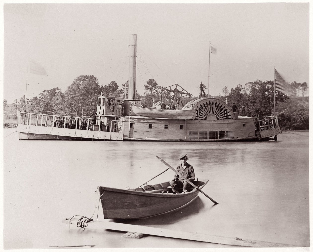 U.S. Gunboat, 1861-65 by Timothy H. OSullivan