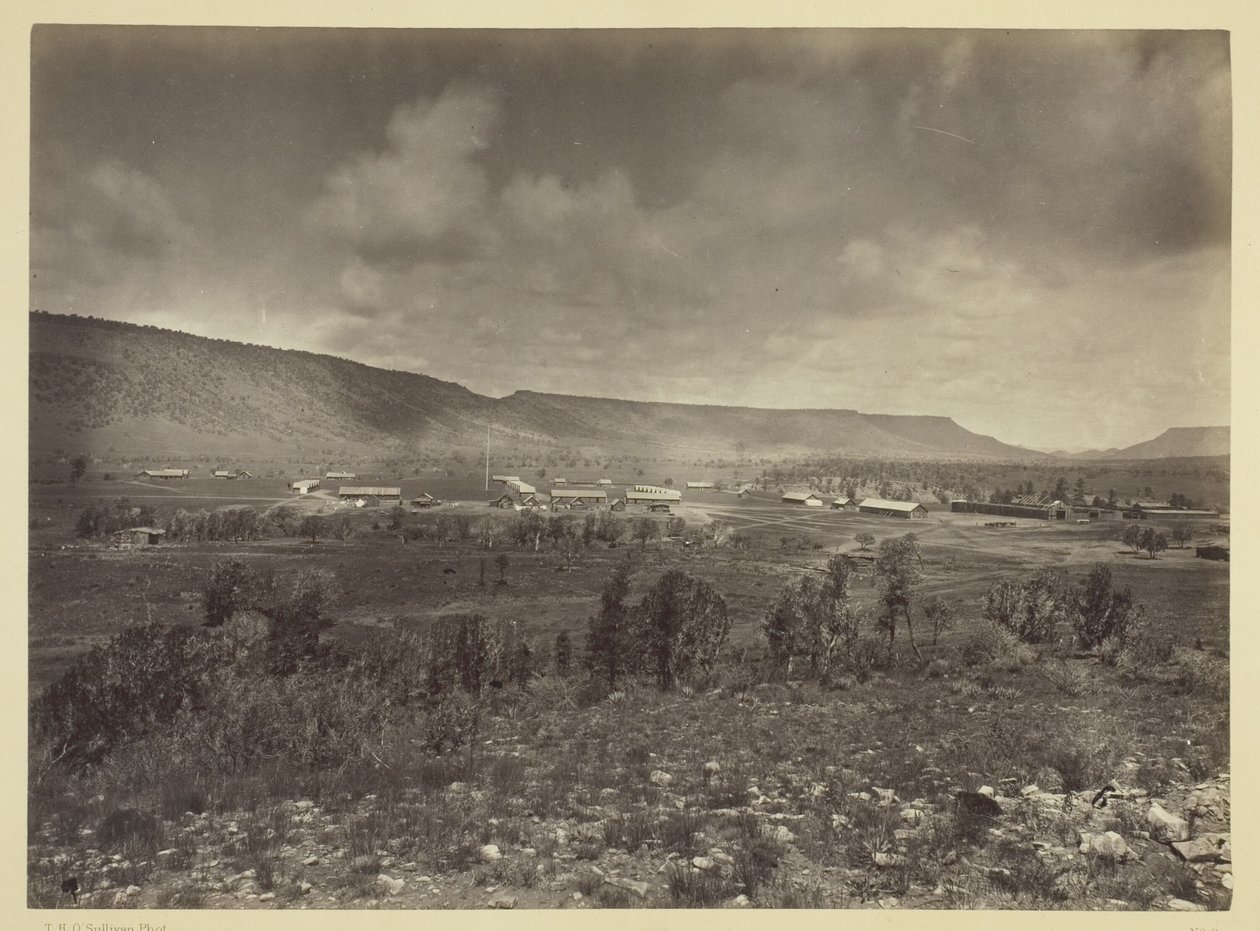 Distant View of Camp Apache, Arizona by Timothy O