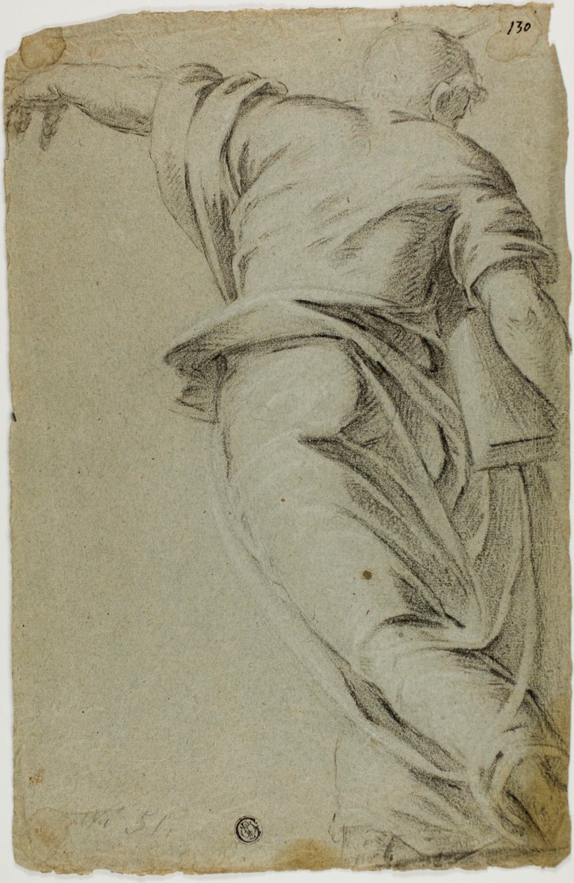 Moses Striding to the Left, Pointing with Left Hand by Tintoretto