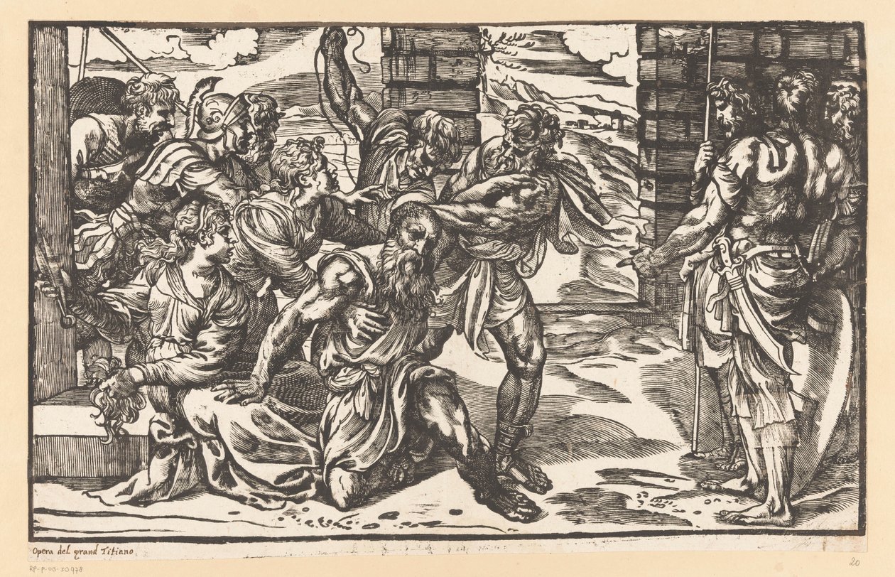 Samson Fighting Philistine Soldiers by Titiaan