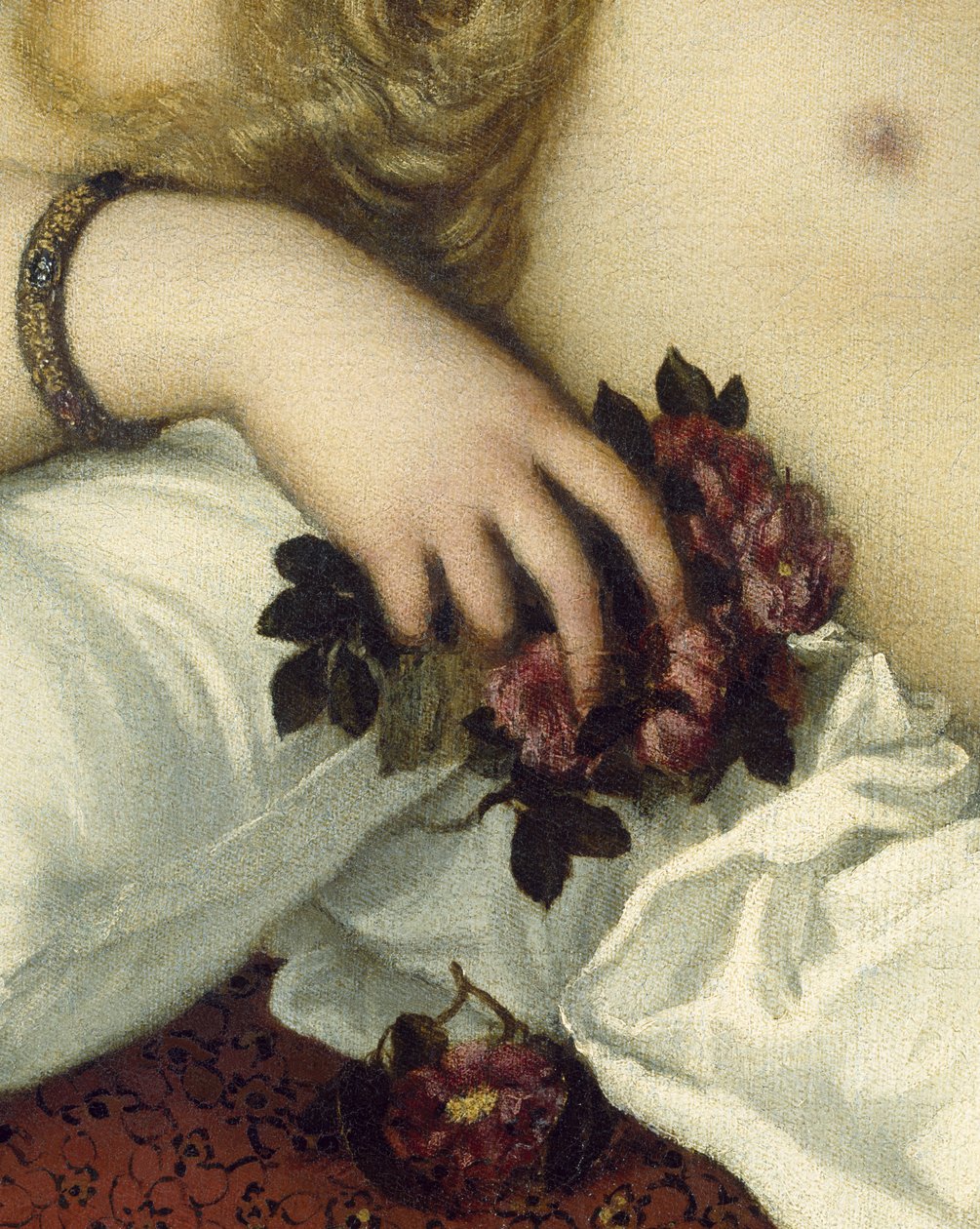 Venus of Urbino (detail) by Tiziano Vecelli