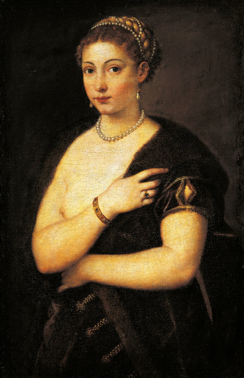 Girl in fur by Titian (c.1488 1576)