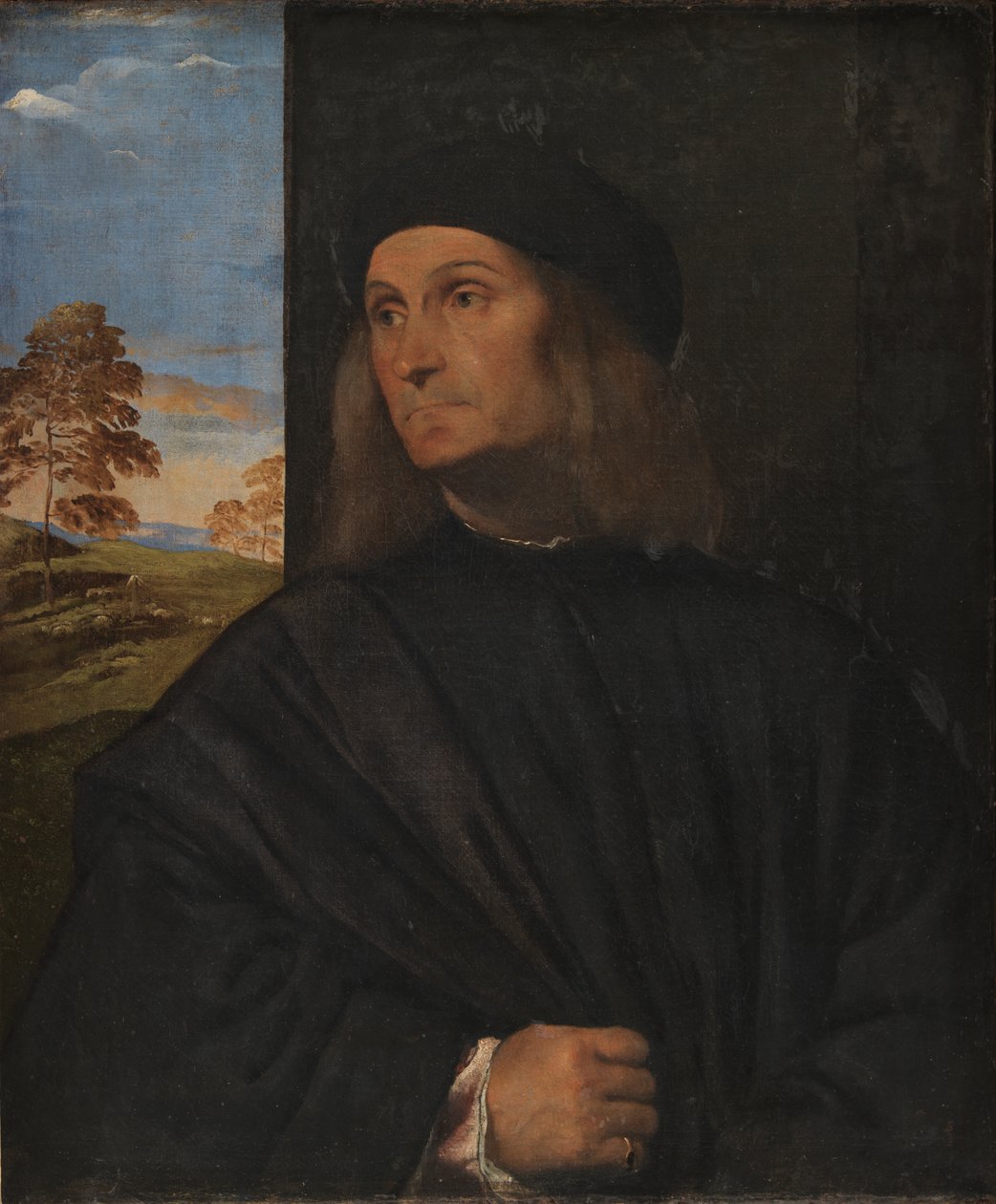 Portrait of the Venetian Painter Giovanni Bellini? by Tiziano Vecelli