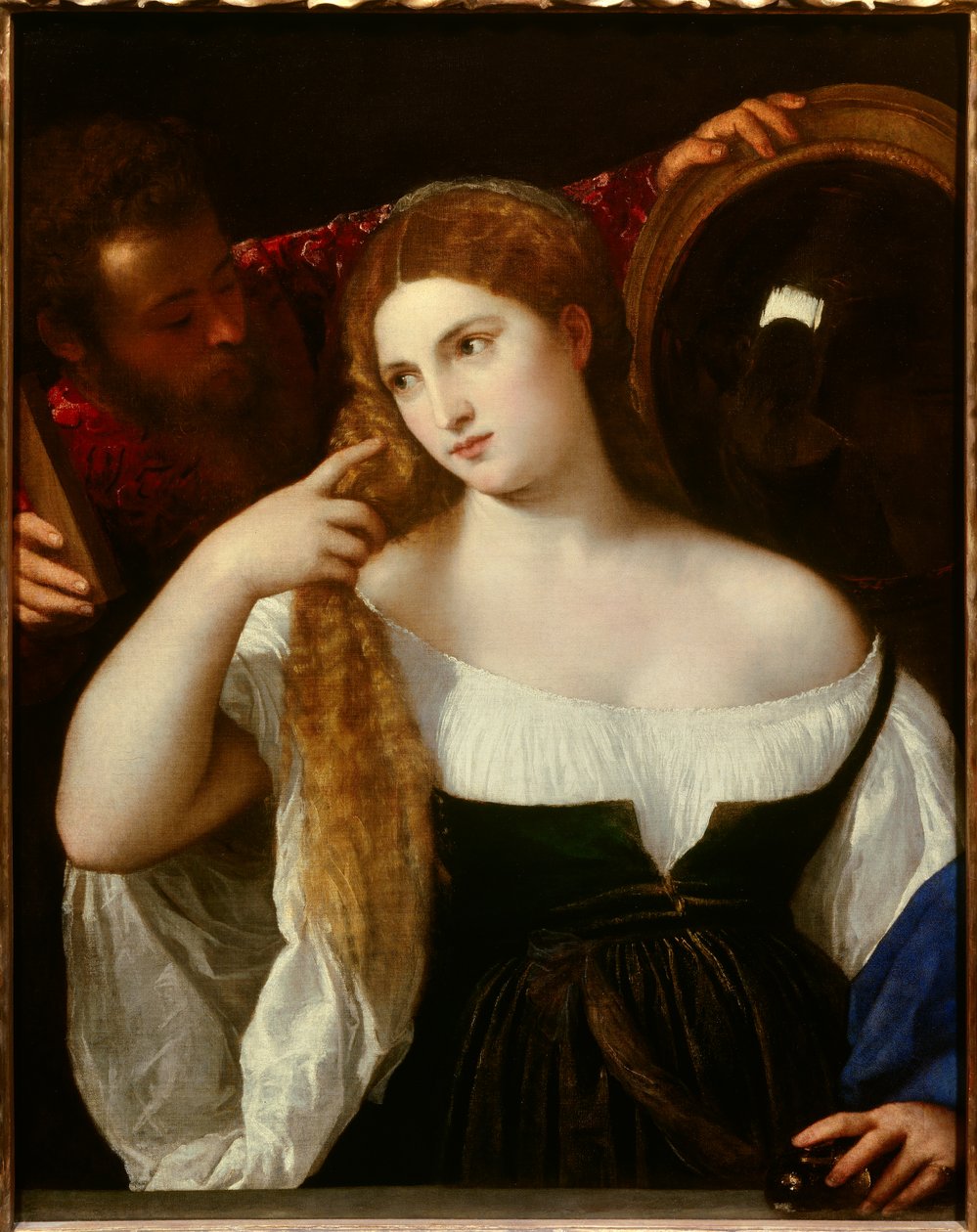 Portrait of a woman with her toilet by Tiziano Vecelli