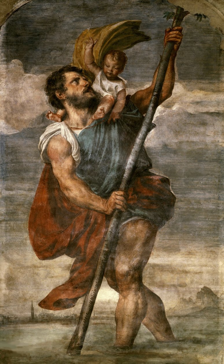 Saint Christopher by Titian: Premium art reproduction