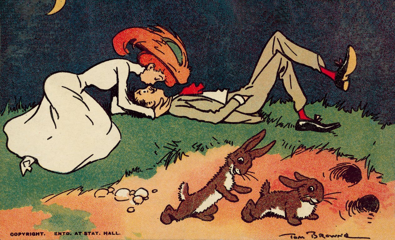 Couple Kissing by Tom Browne