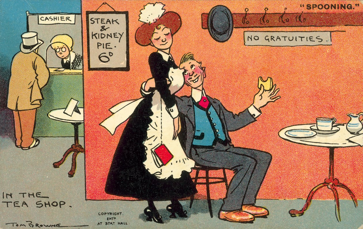 In The Tea Shop by Tom Browne