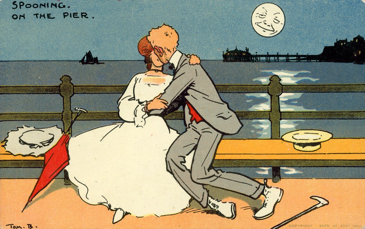 Spooning on the Pier by Tom Browne