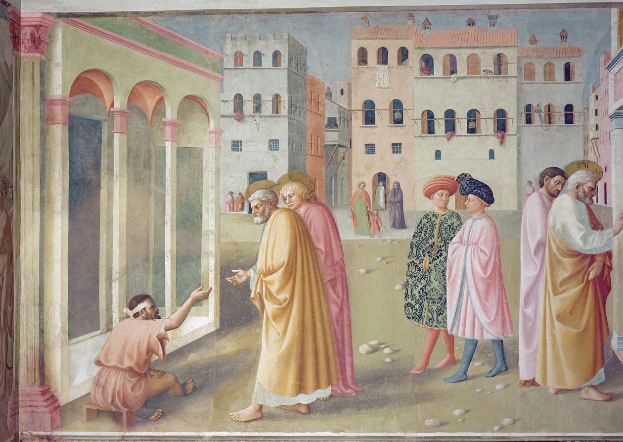 St. Peter Healing a Cripple, c.1427 (detail) by Tommaso Masolino da Panicale