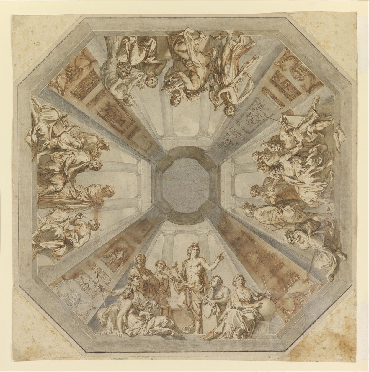 Study for The Triumph of Apollo for the Ceiling of the Sala delle Muse, Museo Pio-Clementino, Vatican by Tommaso Conca