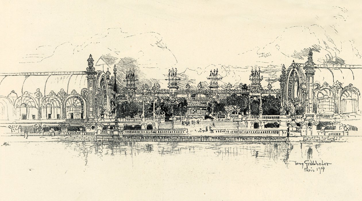 The Pavilions of Horticulture and Forestry by Tony Grubhofer, 1900 by Tony Grubhofer
