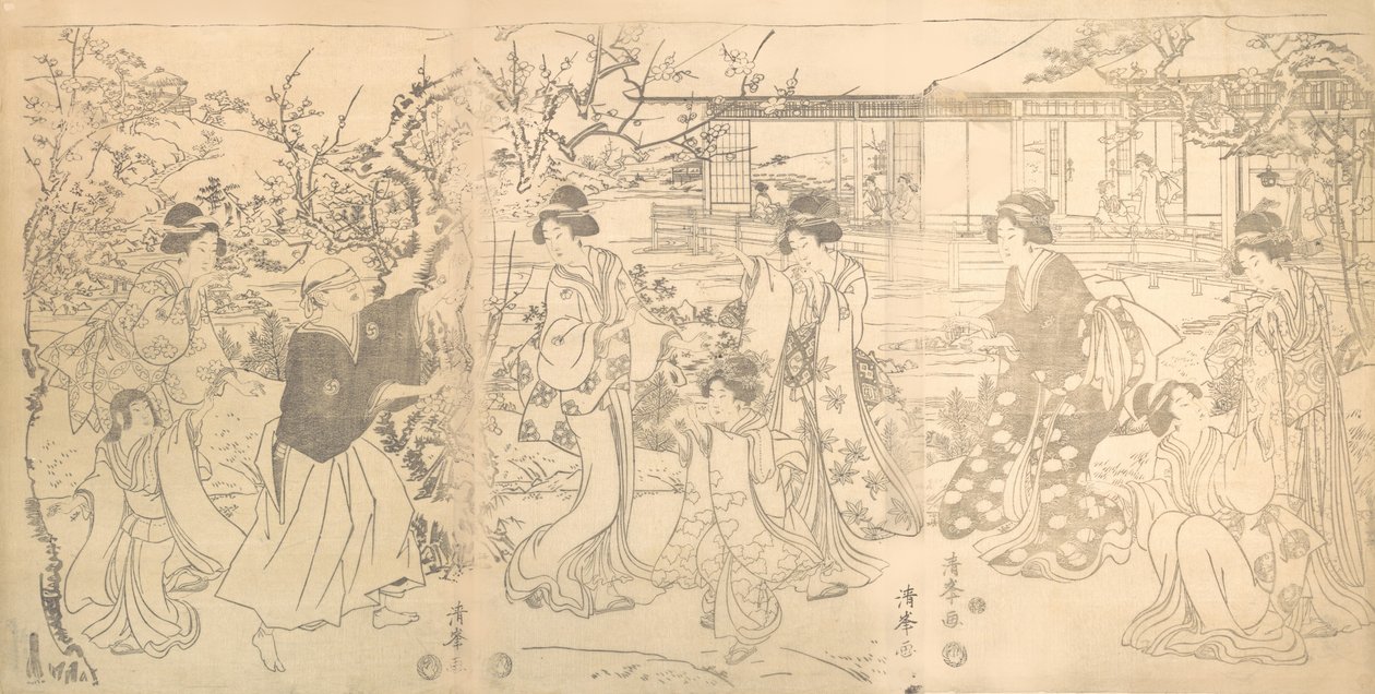 Scene from the Chushingura Vendetta of the 47 Loyal Retailers by Torii Kiyomine