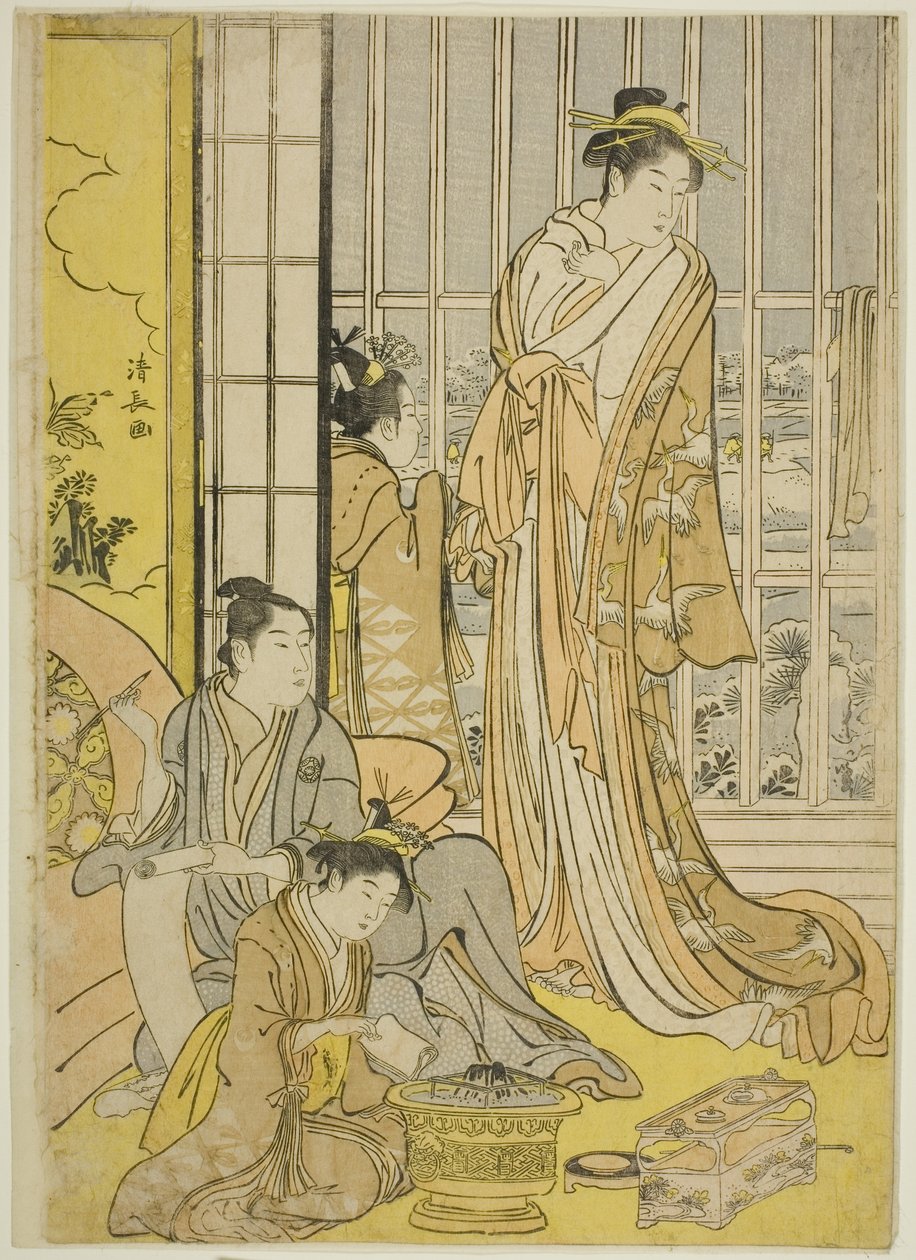Snowy Morning in the Pleasure Quarters by Torii Kiyonaga
