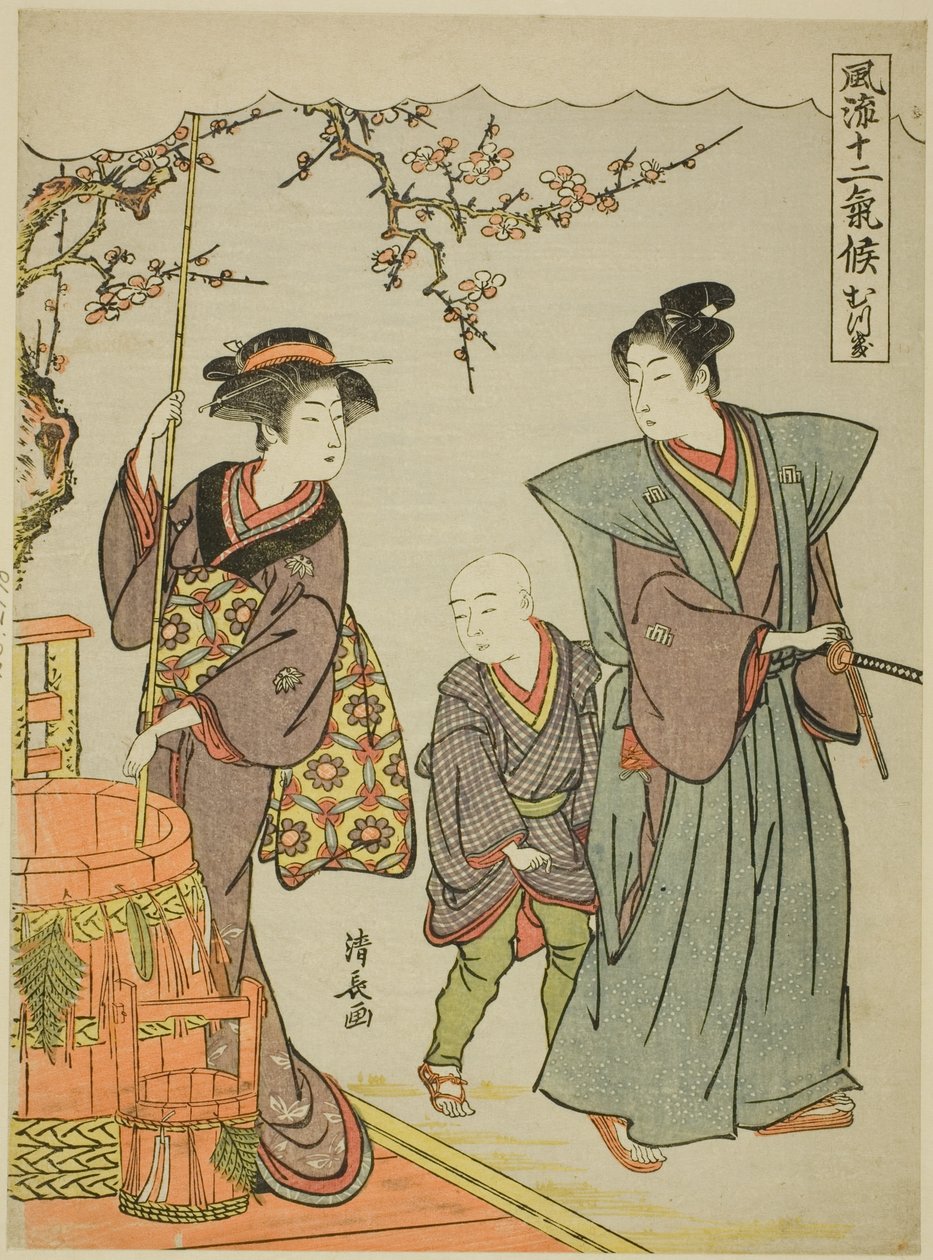The First Month (Mutsuki), from the series "Fashionable Twelve Seasons" by Torii Kiyonaga