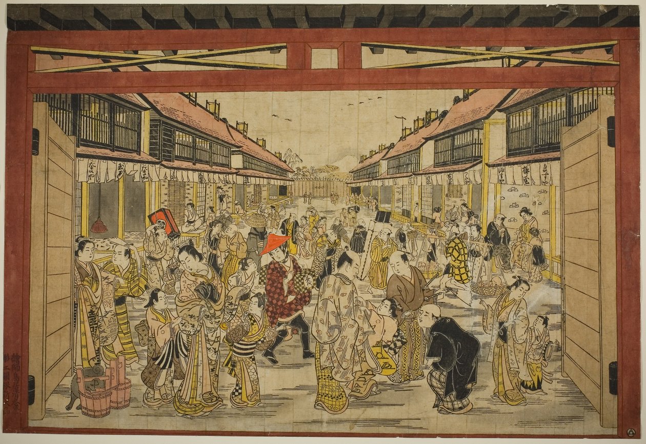 The Main Gate, New Yoshiwara by Torii Kiyotada