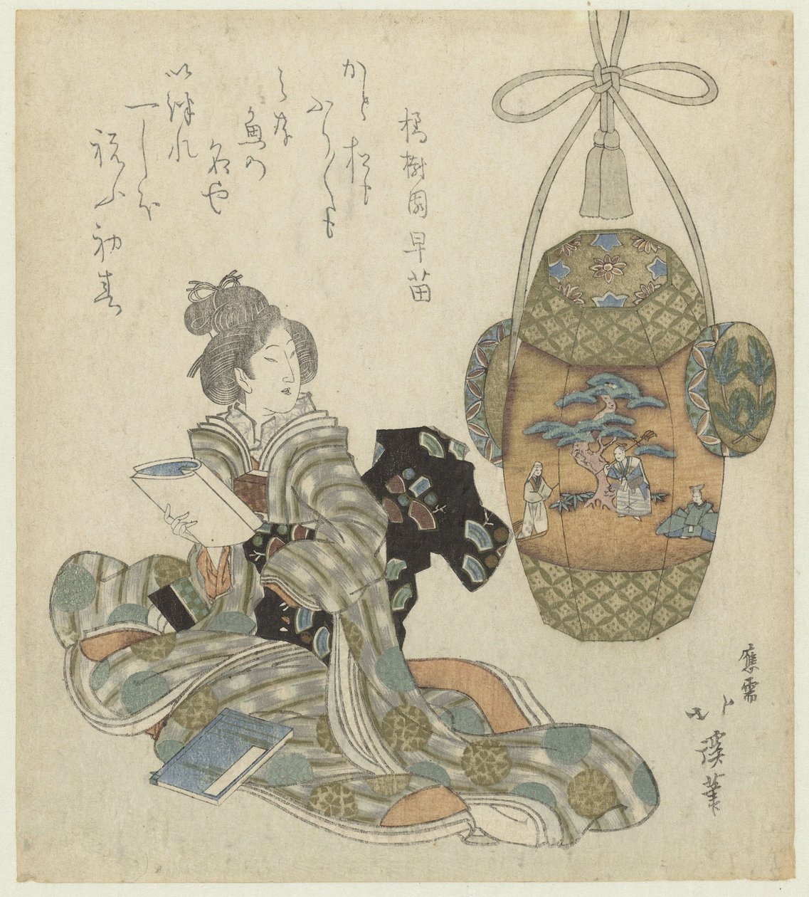 Woman Reading by Totoya Hokkei