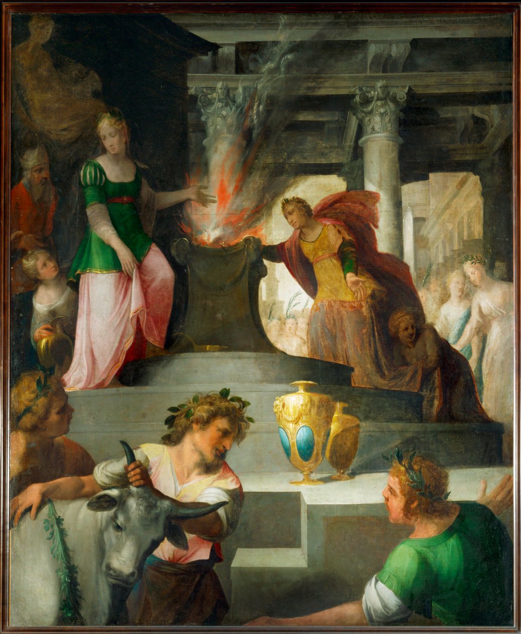 Hyante and Climene sacrificing to Venus by Toussaint Dubreuil