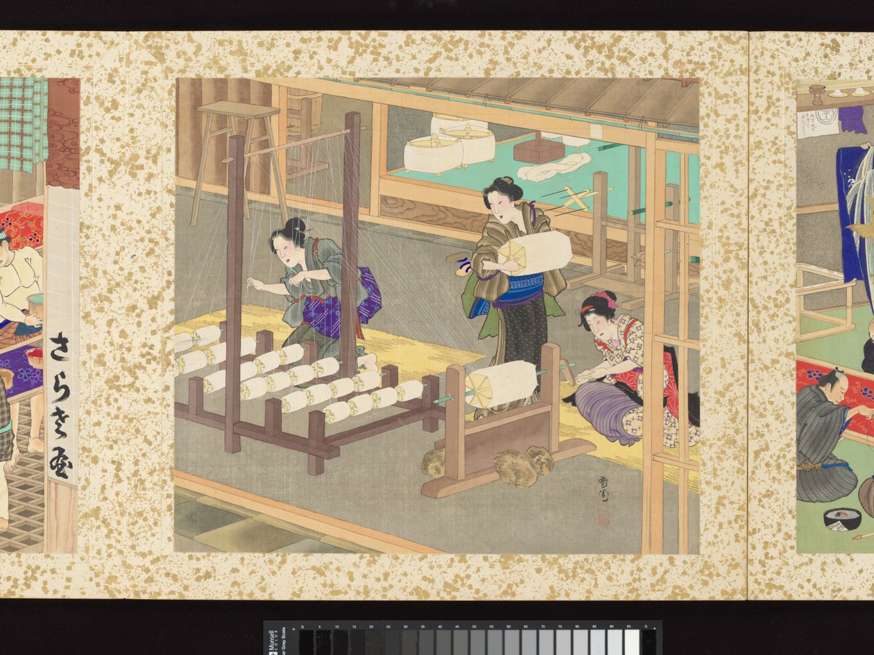 Artisans, Beauties, and Annual Events by Toyohara Kunichika