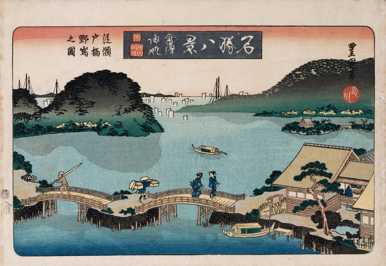 Twilight, Atami, from the series Eight views of famous places by Toyokuni II