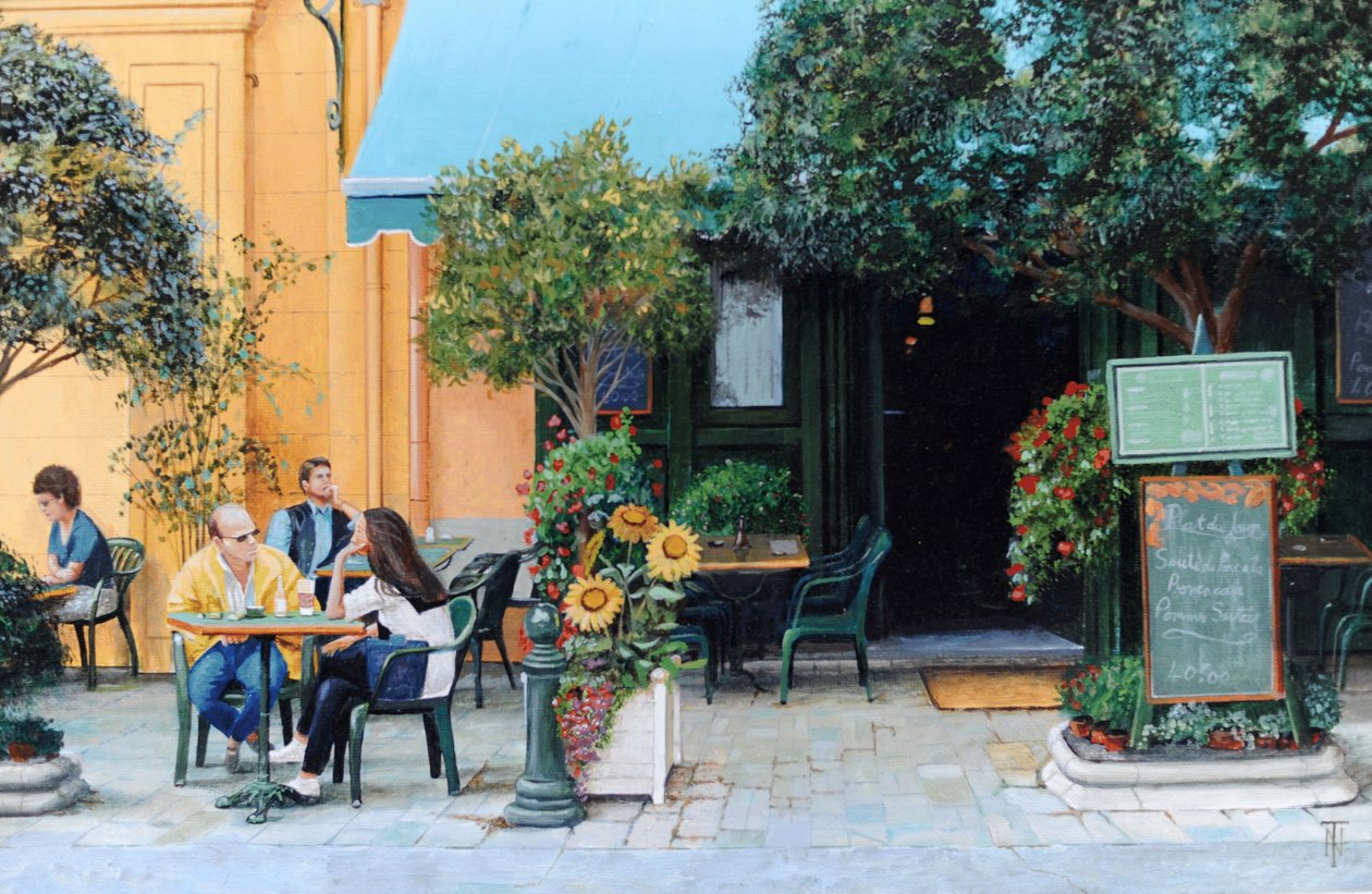 Cafe, Aix-En-Provence, 1999 by Trevor Neal