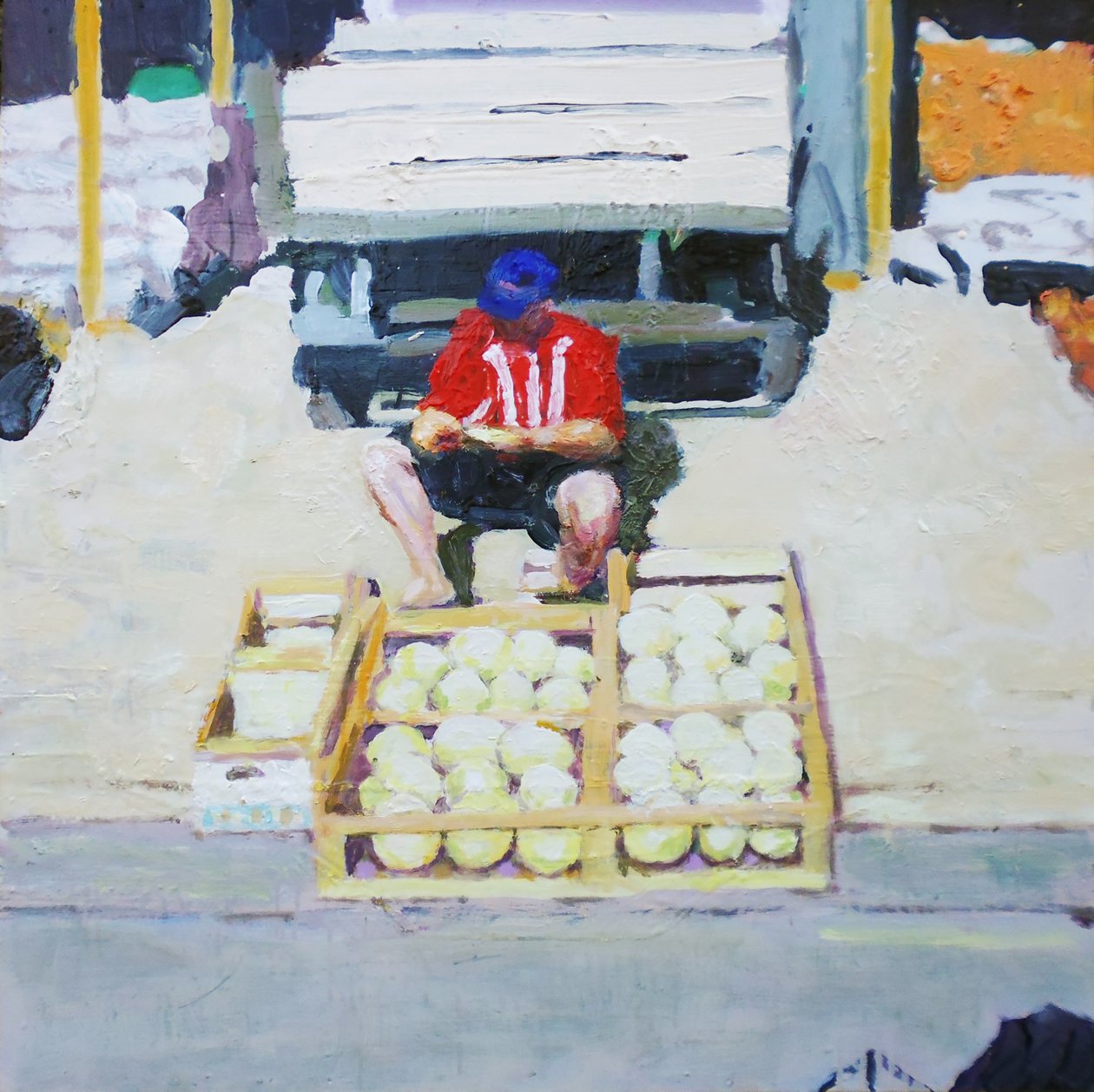 Man selling melons (San Juan, Argentina), 2014 by Trevor Burgess
