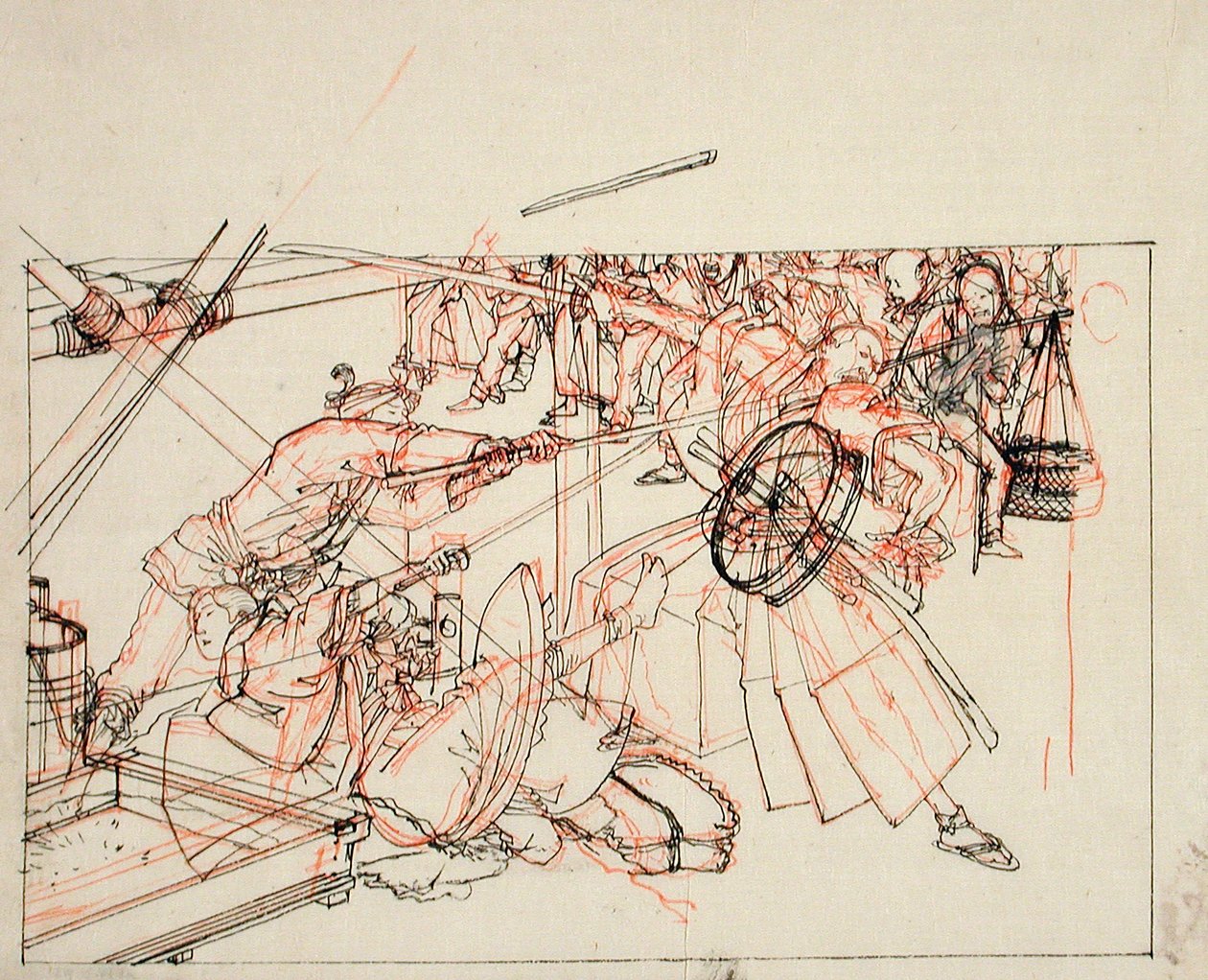 Preparatory Drawing for a Book Illustration by Tsukioka Yoshitoshi