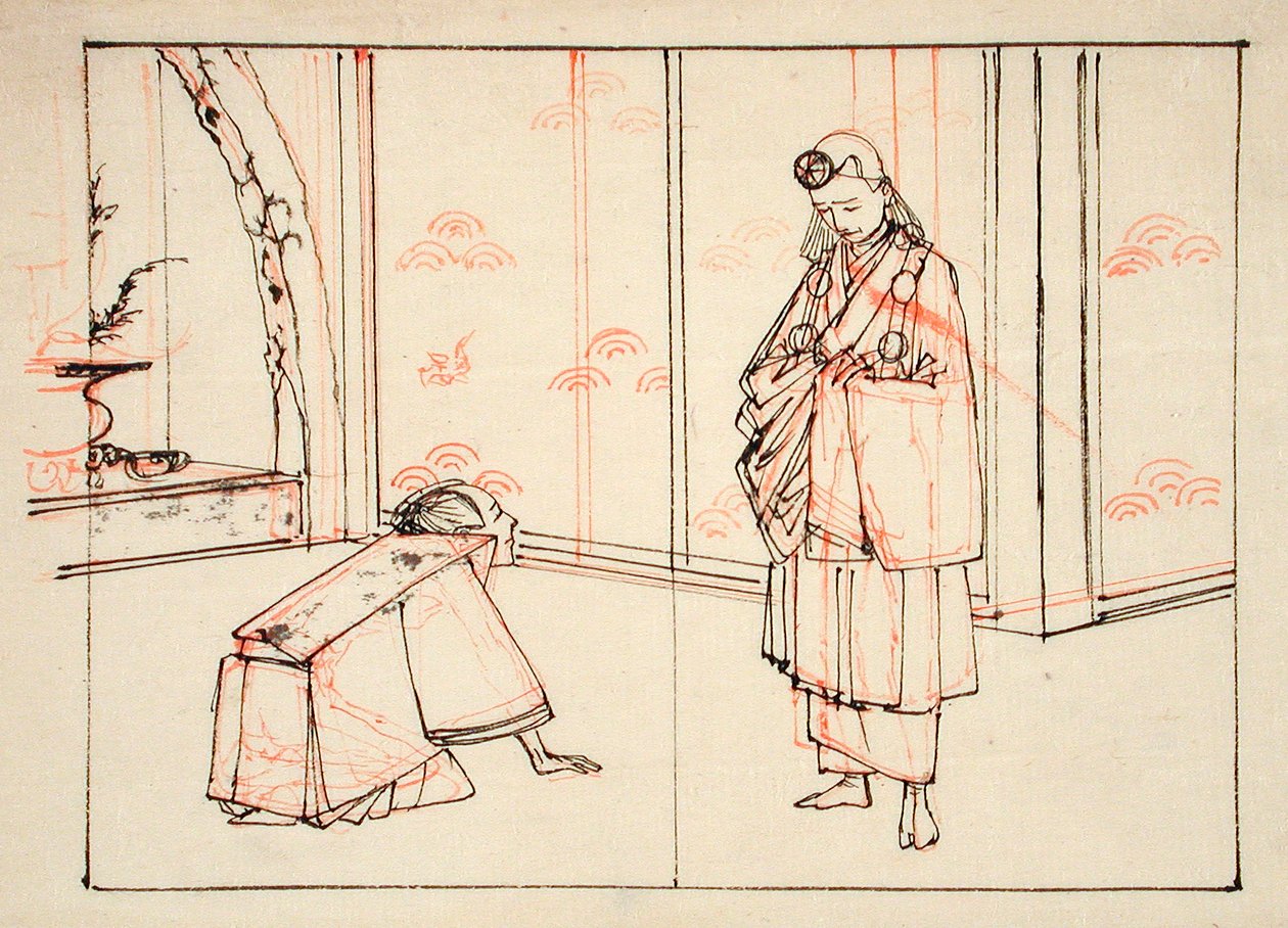 Preparatory Drawing for an Illustration of the Book: Mirror of Famous Japanese Generals by Tsukioka Yoshitoshi