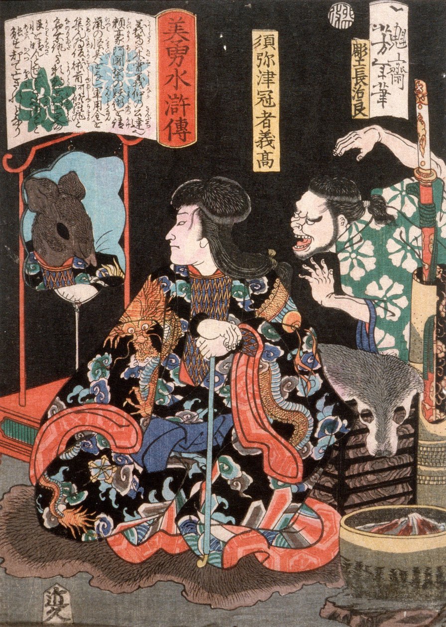 Shumitsu Kanja Yoshitaka Reflecting as a Rat in a Mirror by Tsukioka Yoshitoshi