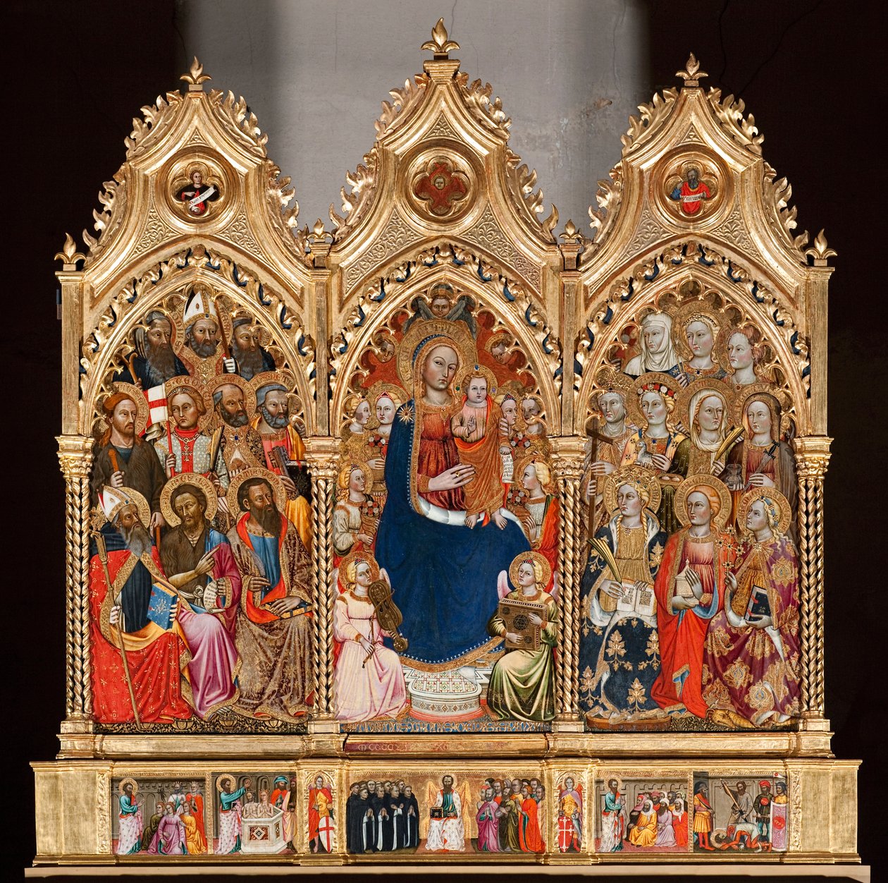 Predella with Life of Saint Bartholomew, from Virgin and Child Surrounded by Angels and Saints (detail) by Turino Vanni