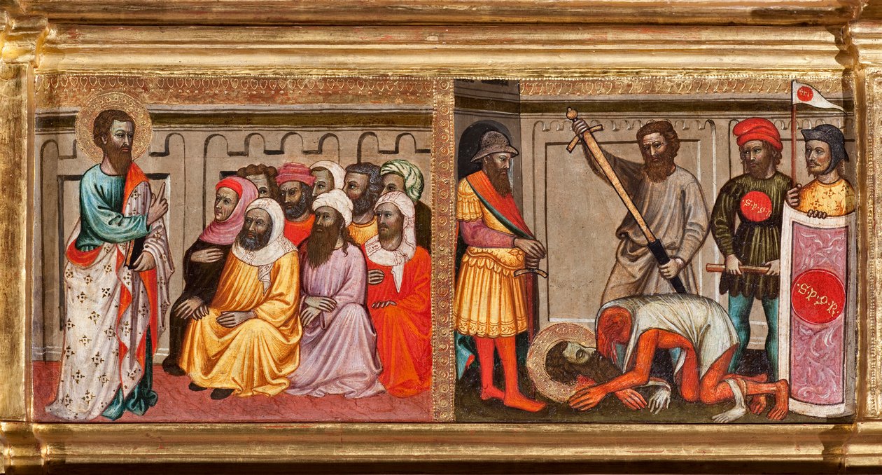 Predella with Life of St Bartholomew, Beheaded in Armenia, Detail from ...