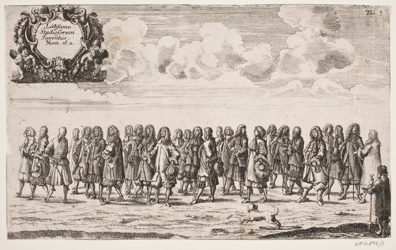 Procession on the Occasion of the Inauguration of Kiel University. Plate 4 by Ubekendt