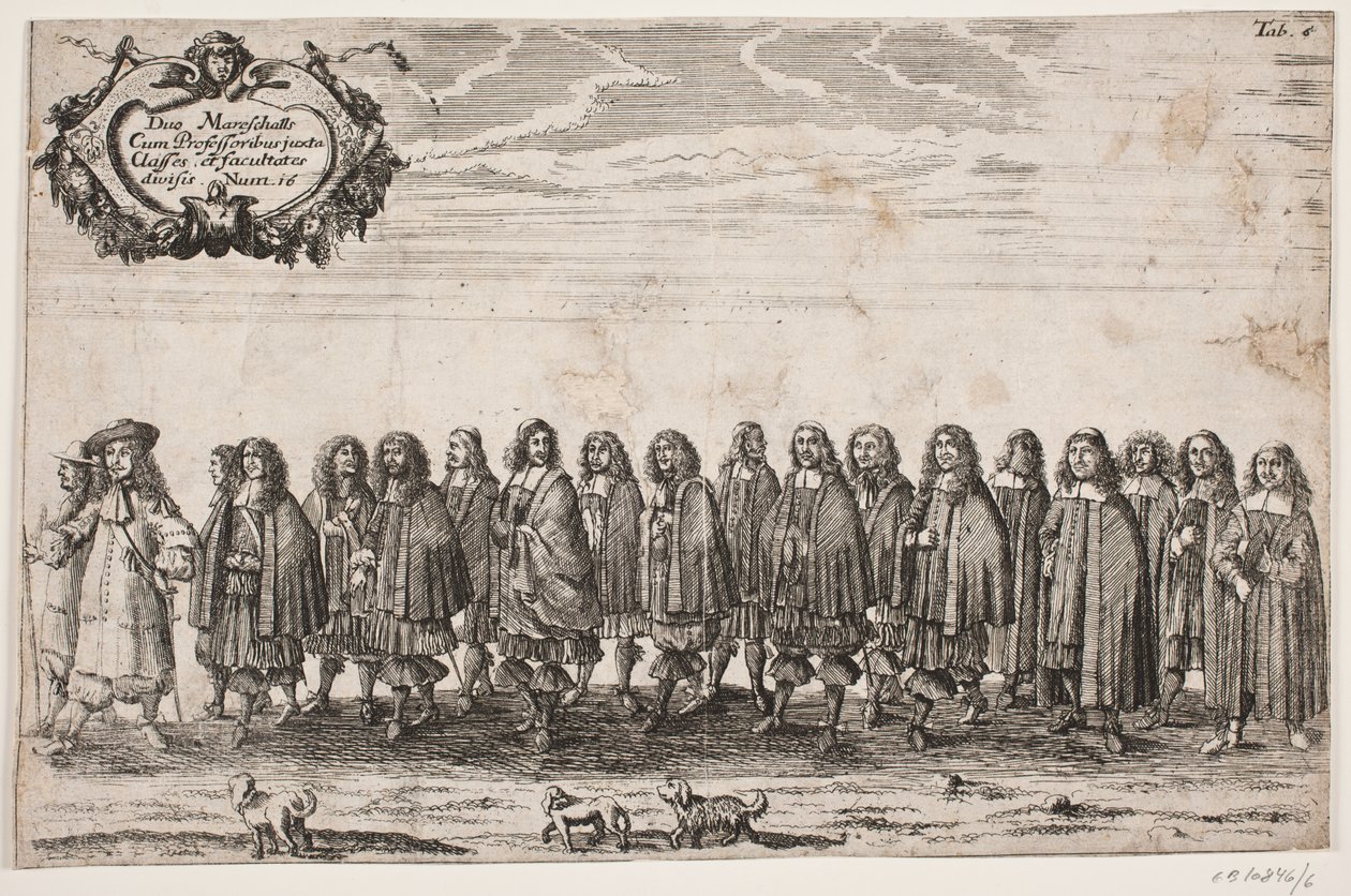 Procession on the Occasion of the Inauguration of Kiel University, Plate 6 by Ubekendt