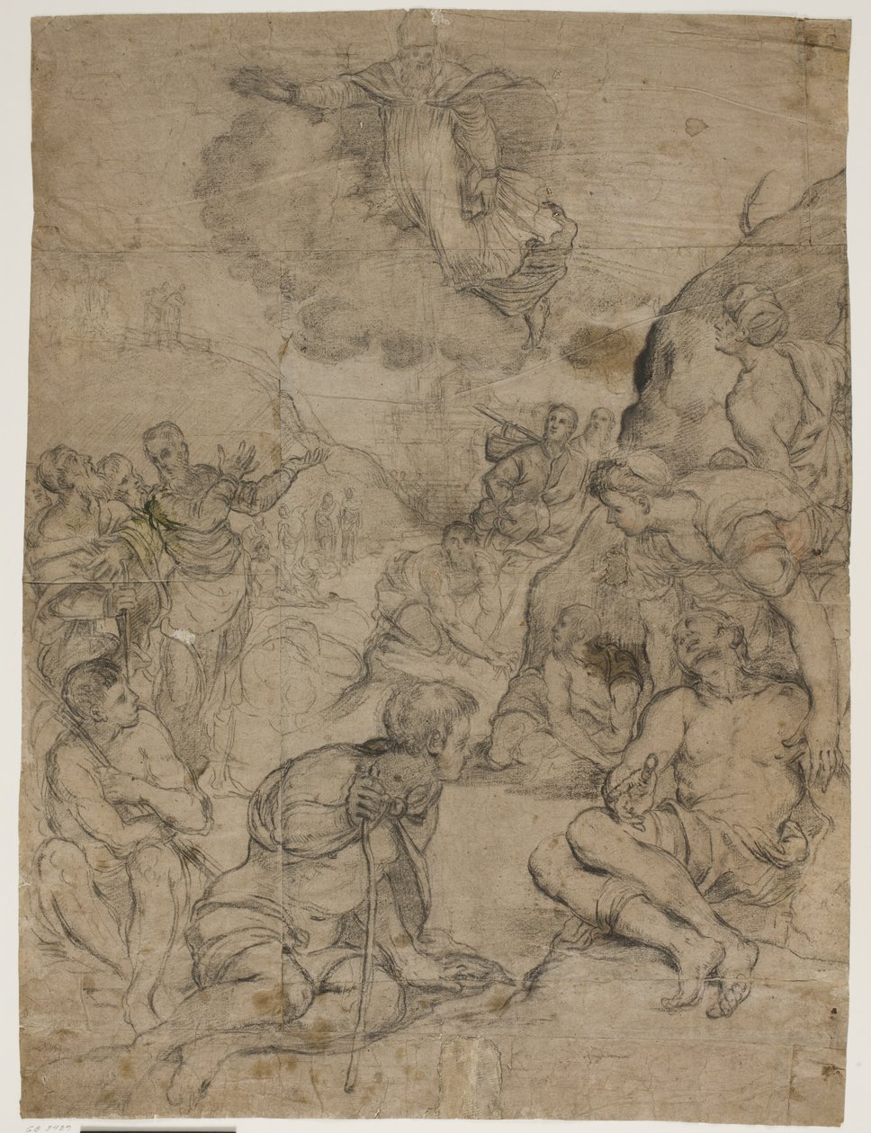 St Augustine Healing the Paralytics (after Tintoretto’s painting in the Museo Civico, Vicenza) by Ubekendt Ubekendt