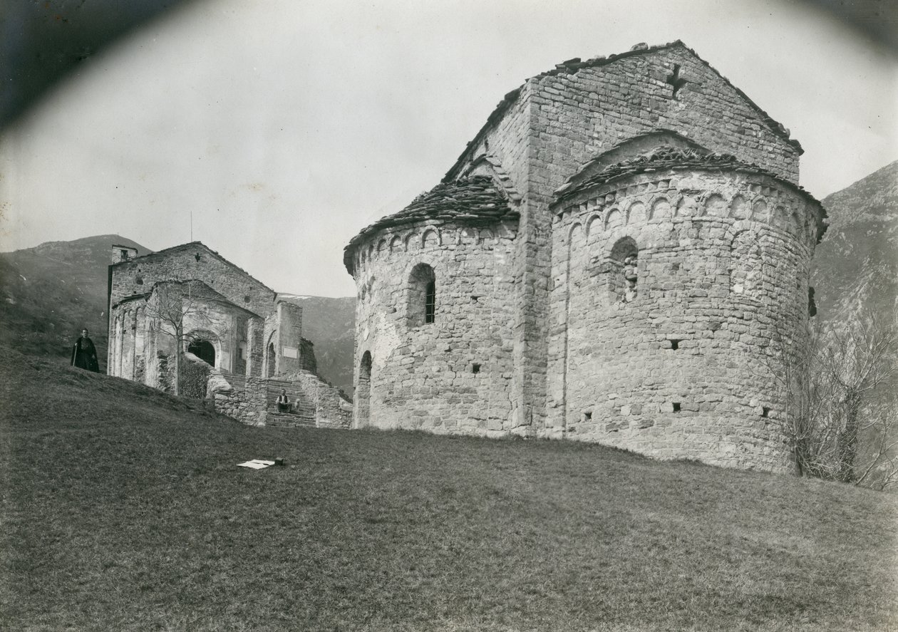 Apse in Abbey of San Pietro al Monte, Civate, Lombardy, Italy, circa 1910 by Ugo Monneret de Villard
